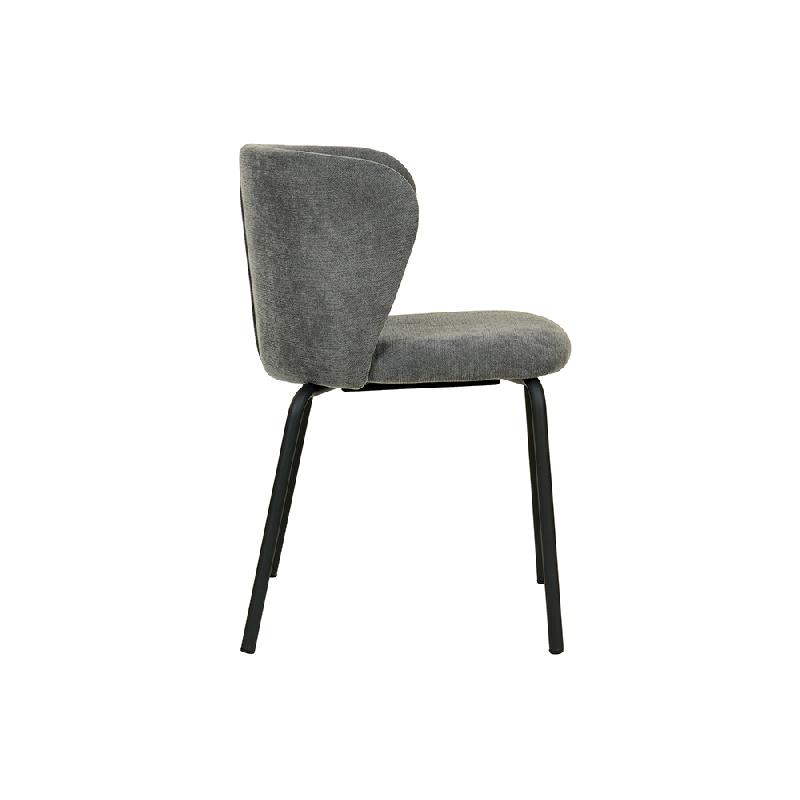 Break - Chaise empilable en tissu gris foncé_2
