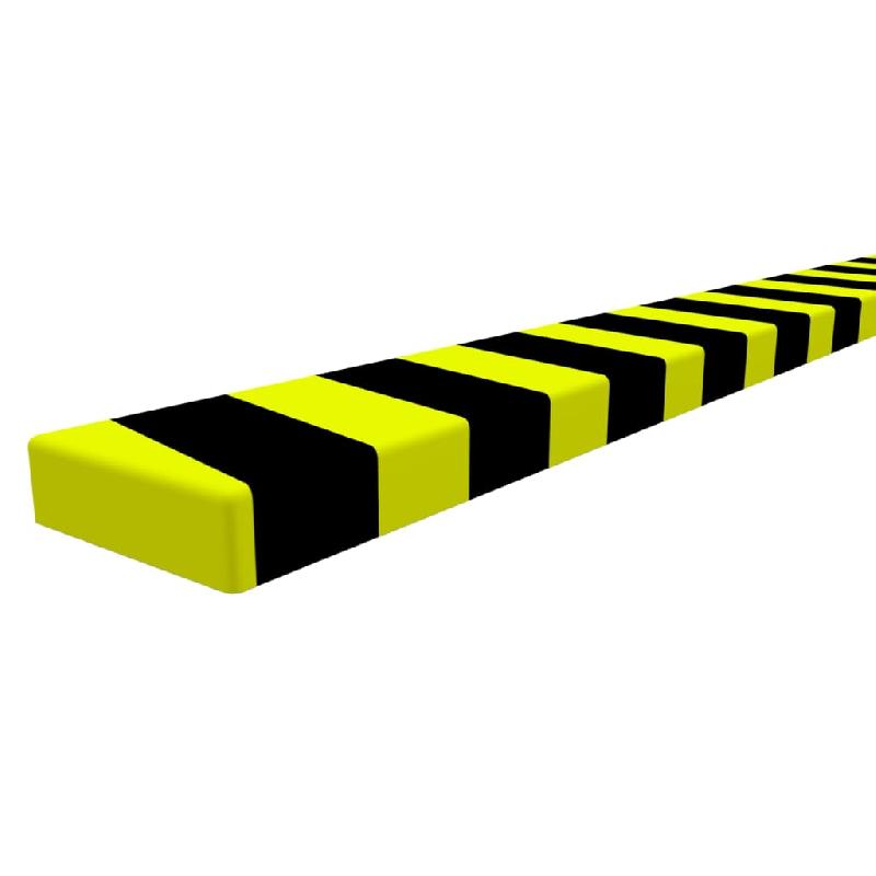 Vidaxl protecteur d'angle jaune et noir 6x2x101,5 cm pu 153095_2