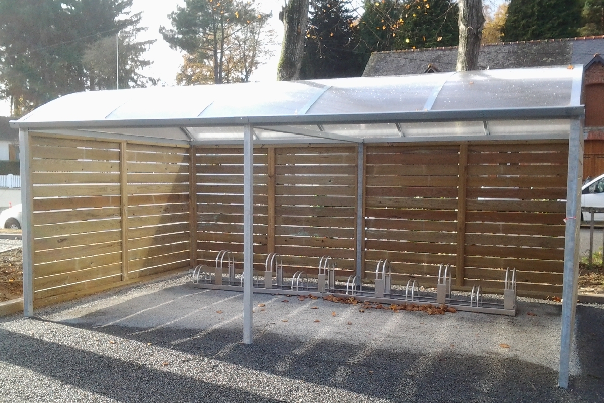 Abris 2 roues à toit arrondi pour vélos, motos et scooters - Série ATE - Sur mesure - Dimensions modulables et options personnalisables_2