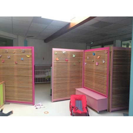 Cloison acoustique avec bac de rangement - Classe feu M1 - Usage professionnel_2