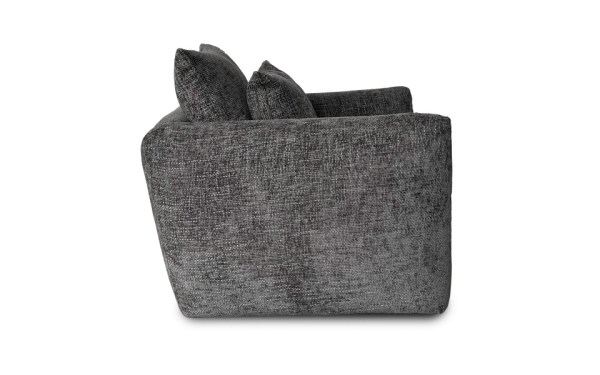 Petit fauteuil Faro 85 cm - Home Spirit - Style baroque en velours, structure en hêtre et coussins en plumes_2