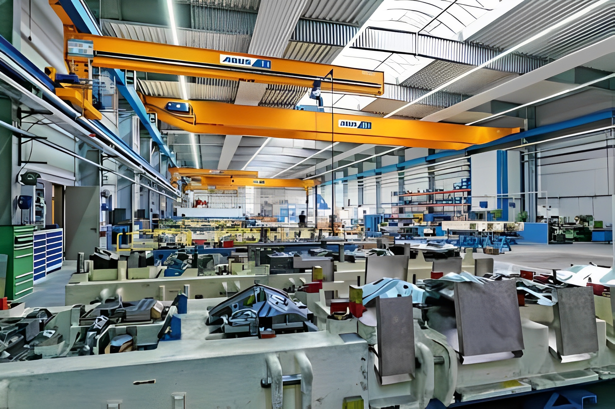 Pont roulant monopoutre avec poutre mécano-soudée