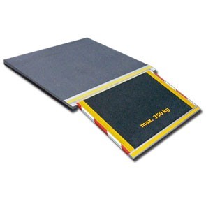 Rampe PMR encastrable extra-plate à déplier électriquement - longueur ajustable de 80 à 130 cm_2