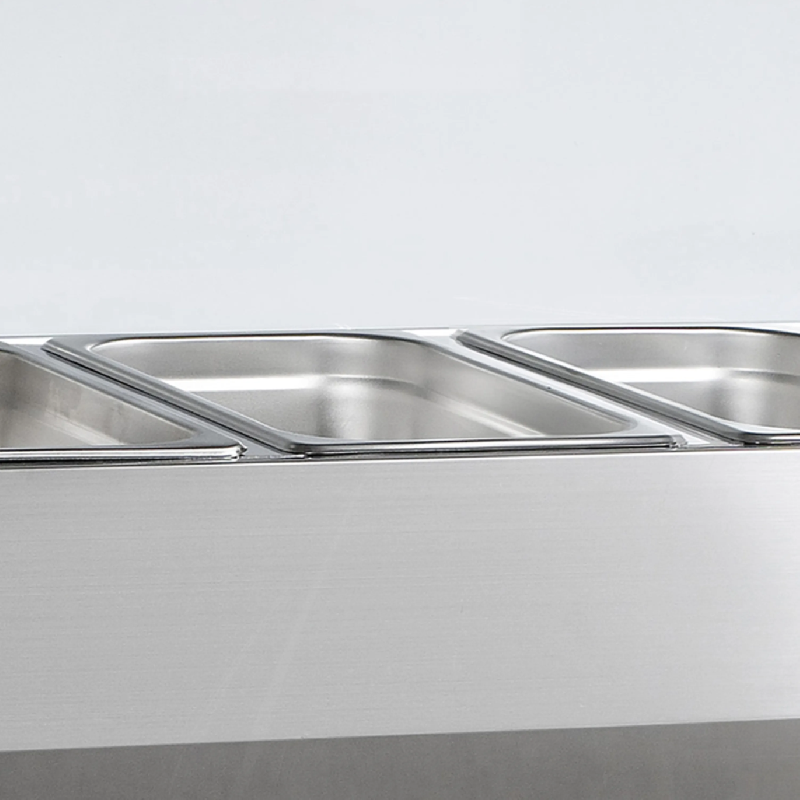 Vitrine réfrigérée GN1/4 VK33-150 Inox L1500mm 16503 TEFCOLD_2