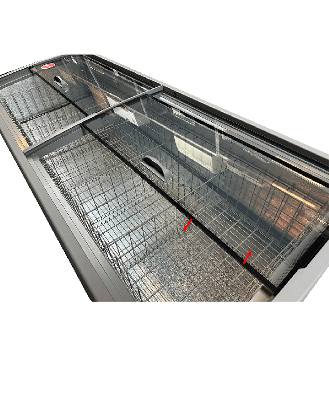 Congélateur bahut pour supermarché gris l2100mm dégivrage automatique7455.2670 COMBISTEEL_2