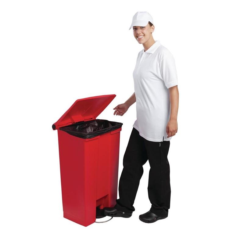 Conteneur à pédale rouge 87L | Rubbermaid - L629_2