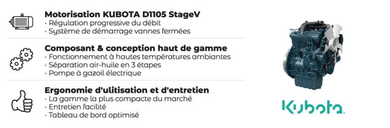 Compresseur diesel MSP2000 Kubota D1155 Stage 5 - 7 Bar - 2,0 m3/min - Fabriqué en France_2