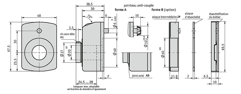 Da09s - Indicateur de position Siko - Arbre creux jusqu'à 20 mm Ø - Compteur à 5 digits et affichage détaillé_2