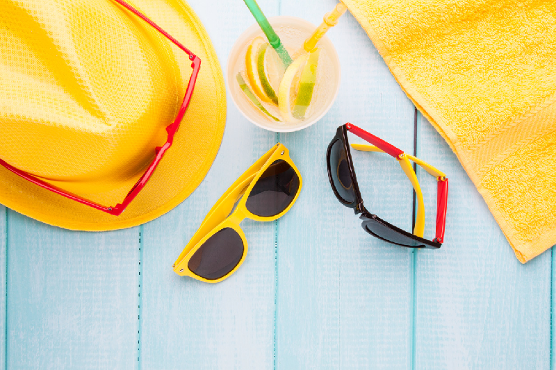 Lunettes de soleil Xaloc - plastique - protection UV 400 - couleur jaune_2