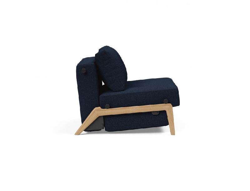 Fauteuil convertible design INNOVATION LIVING Sofabed Cubed 02 Wood Mixed Dance Blue - Lit 200x90 cm_2