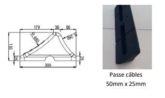 Butée de parking poids lourds en caoutchouc vulcanisé très résistant - Rétroréfléchissante - 1000 mm_2