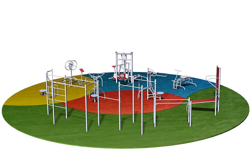 Parcours de santé fitness gamme Peps - PEPS02 - 14m de longueur et largeur_2