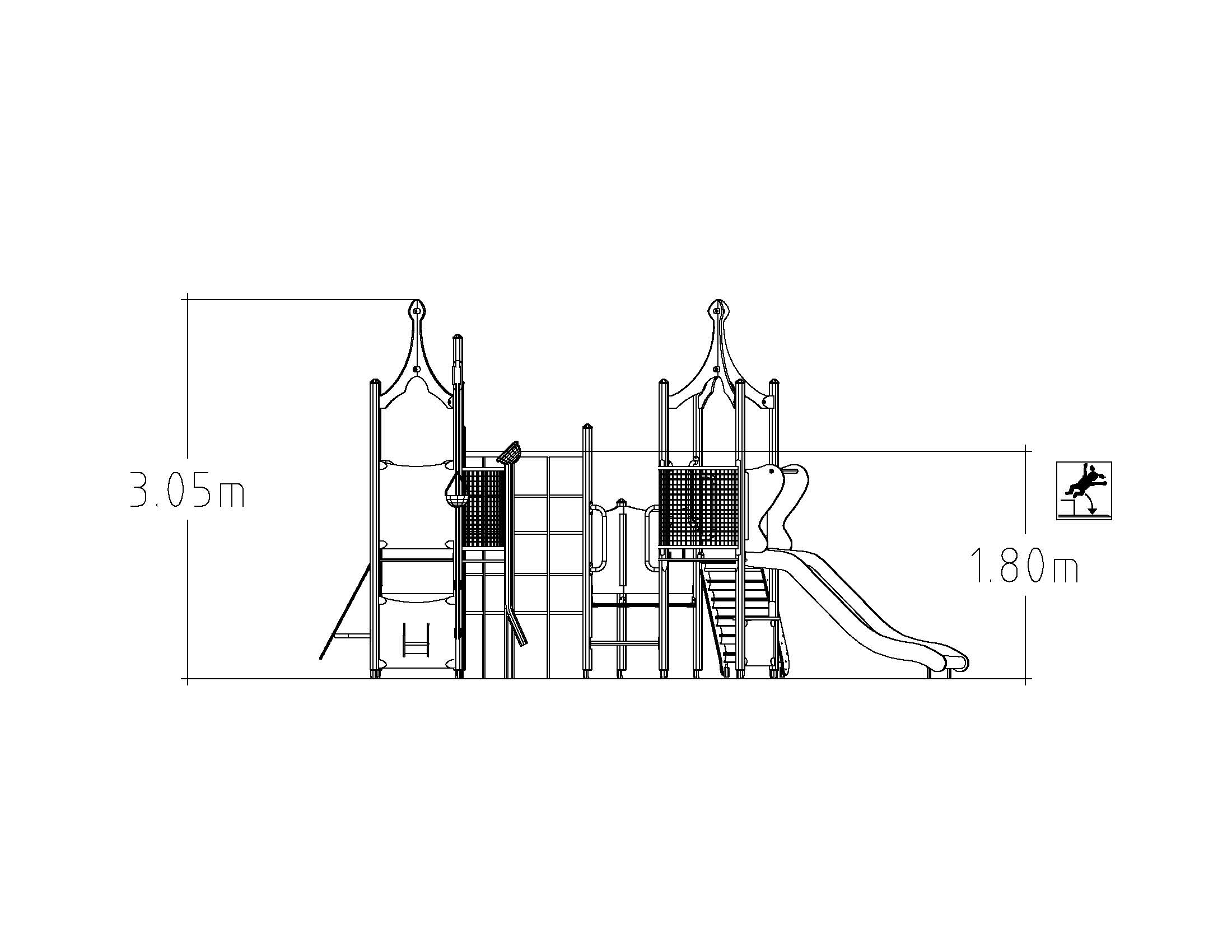 Structure multi-jeux pour aire de jeux - Unimini Rilla - Hags - 3 à 5 ans_2