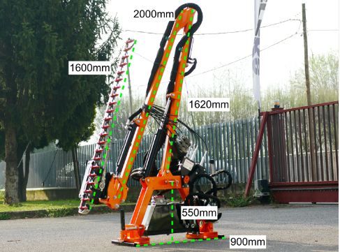 Falco 160 - taille-haie hydraulique - deleks srl - largeur de travail 1600 mm_2