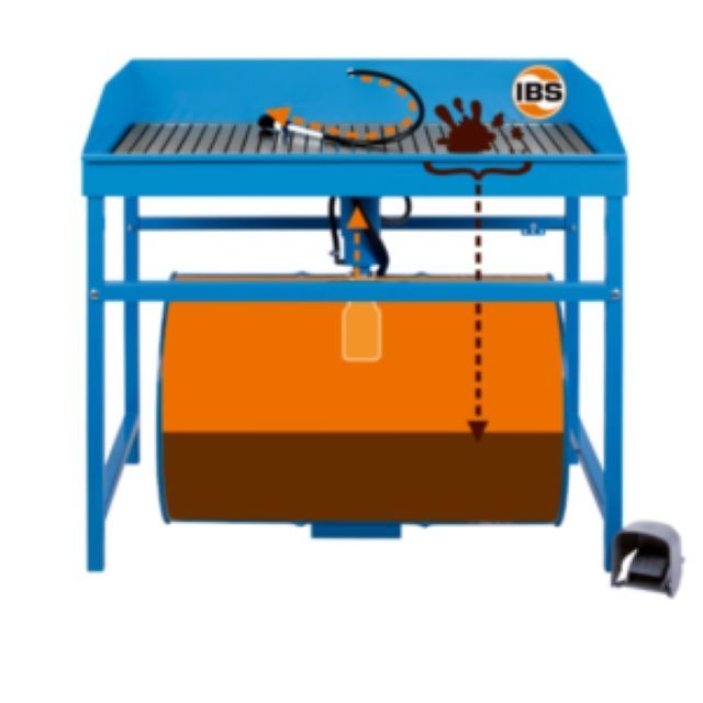 Fontaine de dégraissage manuelle M-500 - 500 kg de charge - Raccord sur fût - Dimensions 1145x670x1050 mm_2