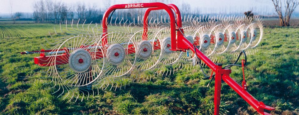AM530-9T - Râteau andaineur faneur traîné - Industrial Mec Abbriata Mario - 5,10 m - 9 disques soleil_2
