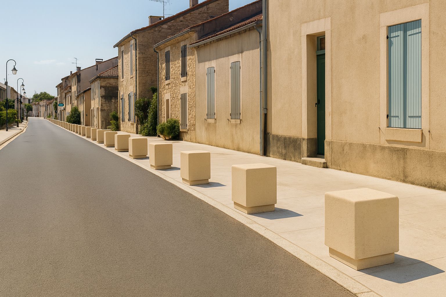 Borne dissuasive en béton carré - article 582 - 45x45x55 cm - 240 kg_2