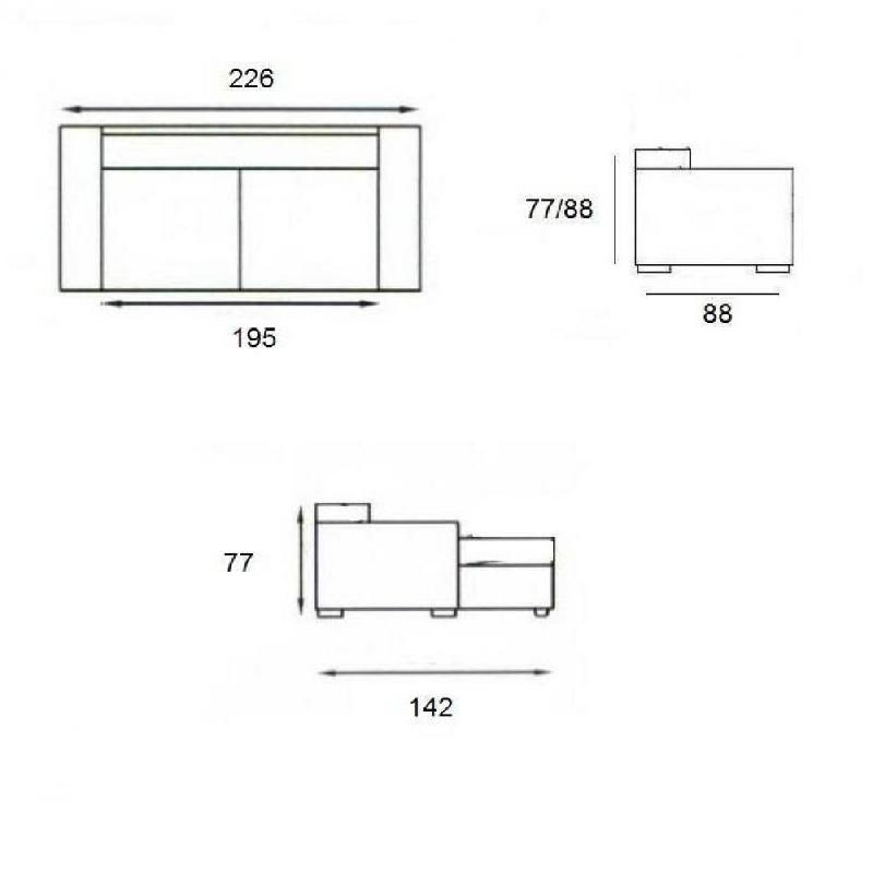 Canapé 3 places convertible JANUS - bi-matière prune et noir - lit 2 personnes 142x195 cm_2