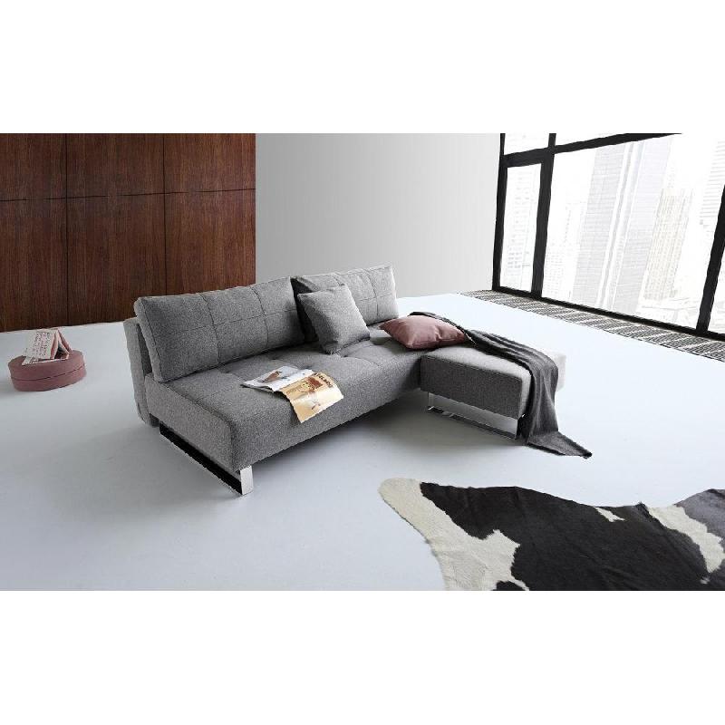 Canapé design convertible INNOVATION LIVING Supremax Deluxe - lit 155x200 cm - gris Twist Charcoal_2
