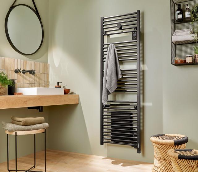 Radiateur sèche-serviettes connecté Doris 1000W Noir - Atlantic - 850482_2
