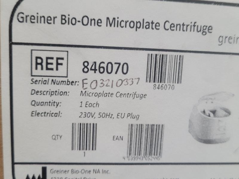 Mini centrifugeuse de laboratoire 846070 pour microplaques GREINER Bio-One_2