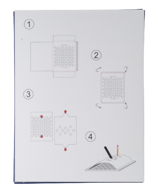 Porte-stylo en papier sur mesure - impression quadri incluse - livré à plat_2