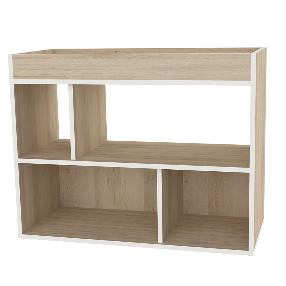 Bibliothèque 1 - Meuble de rangement à cases fixes pour crèches - Dimensions et options personnalisables_1