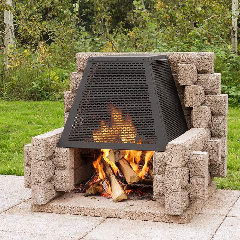 Foyer pique-nique à dossier - polyvalent pour barbecue et feux de plaisance, avec accessoires inclus_2