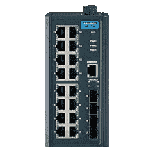 Switch ethernet industriel 16 ports 10/100/1000Mbps + 4 ports SFP non administrable - Rail DIN - Référence EKI-2720G-4F-AE - Advantech_2
