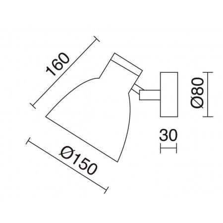 Applique murale VALAN en acier - Ampoule E27 - Coloris blanc et chêne_2