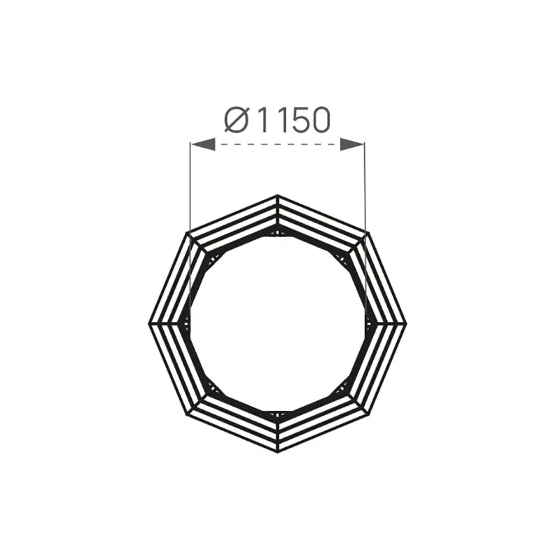 Bancs tour d'arbre Turin octogonal_2