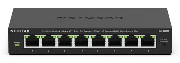 NETGEAR GS308E Géré L2/L3 Gigabit Ethernet (10/100/1000) Noir_2