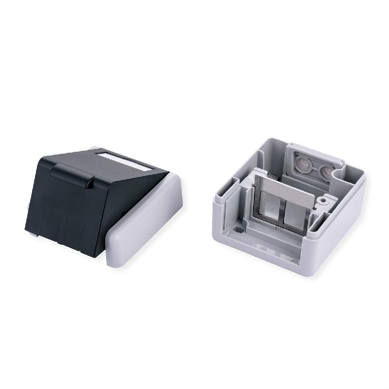 VALUE Boîtier mural extérieur pour 2 Keystones, gris_2