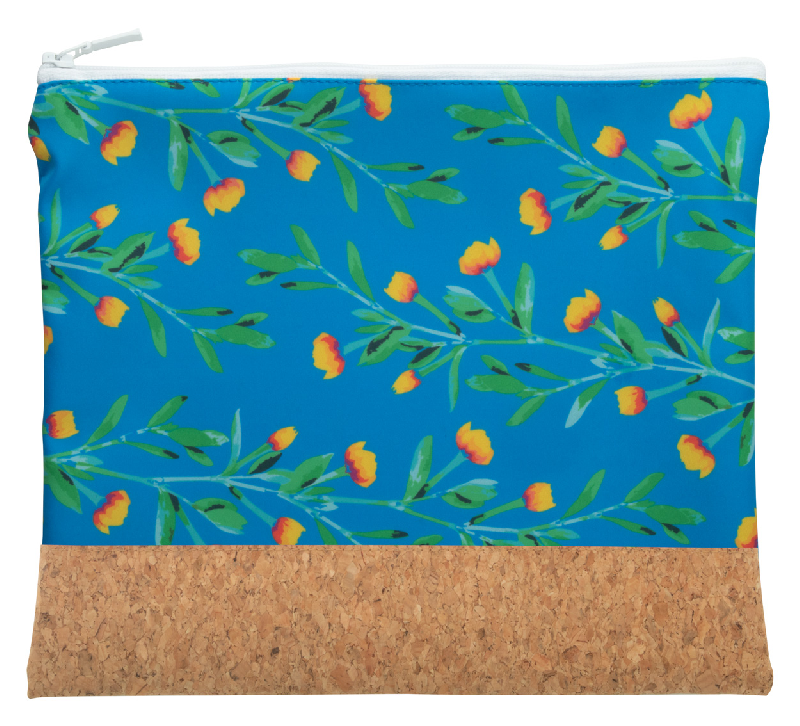 Trousse de toilette zippée sur mesure en polyester et liège naturel - impression sublimation - quantité minimale 50 pièces_2