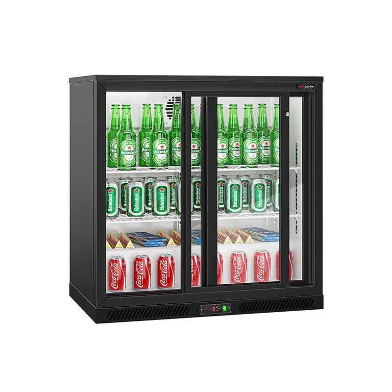 Arrière bar réfrigéré 2 portes coulissantes vitrées 220 litres | BKTG220SSN_2