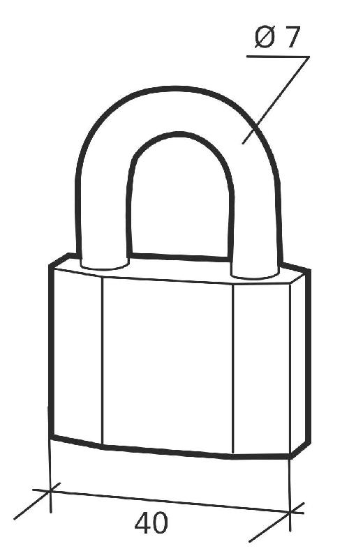 Cadenas à clé Octo 40mm - anse acier cémenté nickelé - 3 clés réversibles - Thirard_2