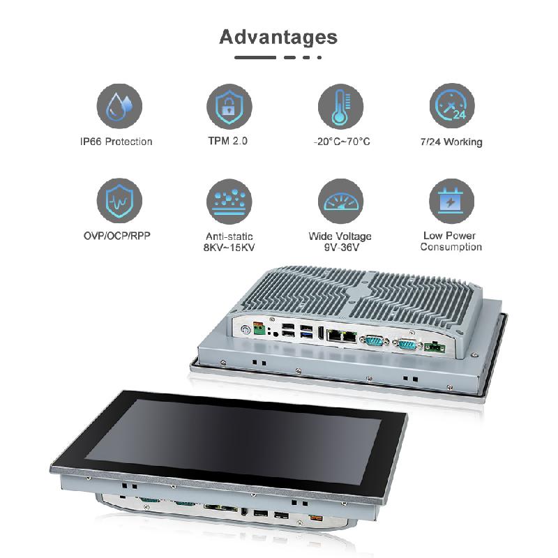 Panel PC industriel fanless 12.1