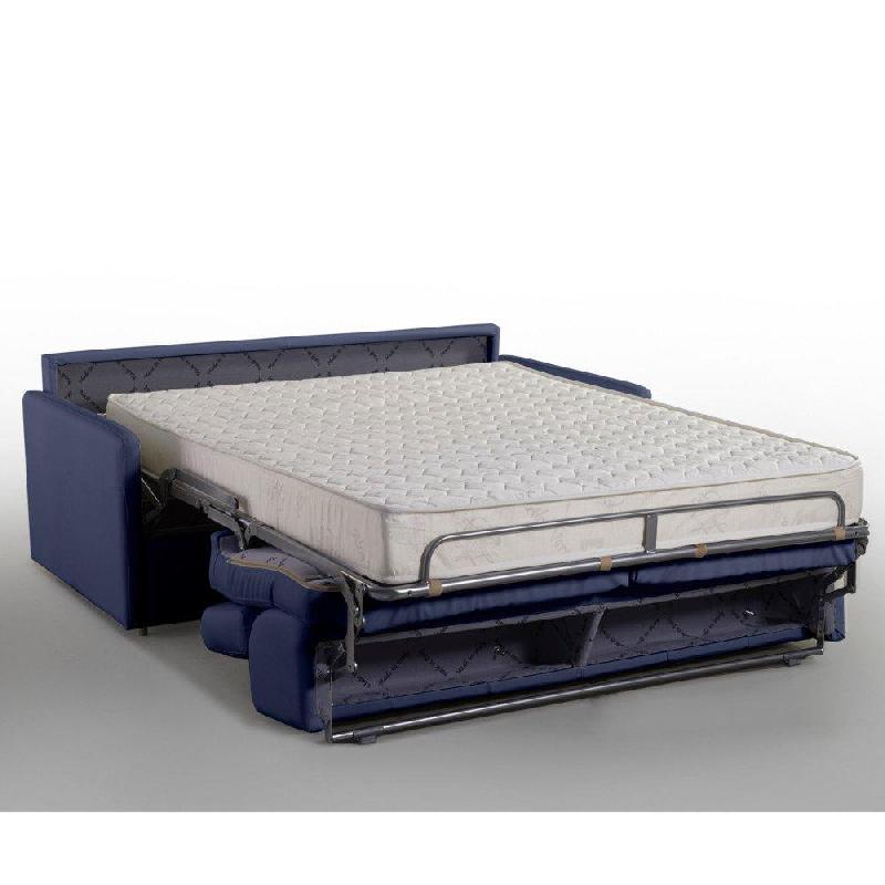 CANAPÉ CONVERTIBLE EXPRESS ECLIPSE 140CM MATELAS 18CM SOMMIER LATTES RENATONISI TWEED BLEU_2