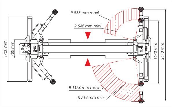 Pont élévateur à deux colonnes avec capotage métallique