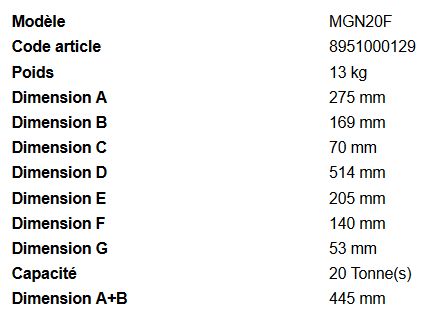 Mgn20f - Cric bouteille Rodcraft - capacité 20T - guidage double, robuste et adaptable_2