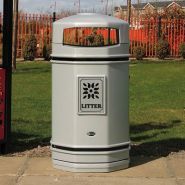 Stanford - Poubelle publique octogonale 85 litres - Glasdon_2