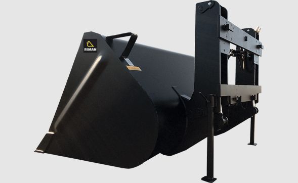 Godet pour chariot élévateur - riman - conçue pour la reprise de matériaux fluides d’une densité de 1,2 maximum_2