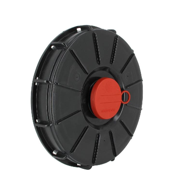 Couvercle Schütz Ø225 noir avec bonde 2