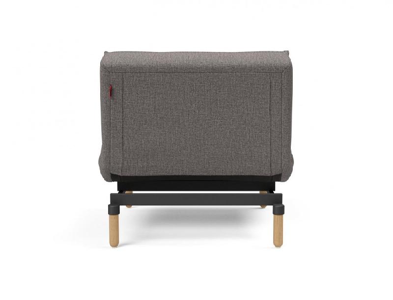 Innovation Living - Fauteuil-lit Splitback Stem convertible 90x115 cm - Pieds obus naturel - Tissu Mixed Dance Grey_2