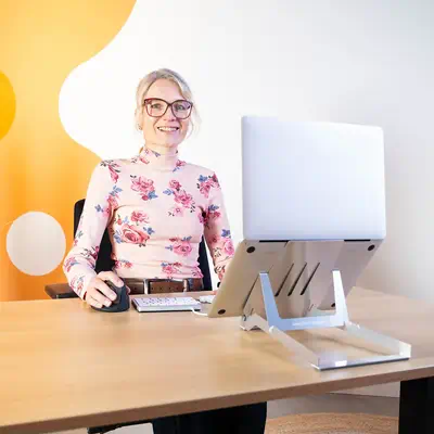 Support pour ordinateur portable R-Go Riser Basic, support pour ordinateur portable pliable et régla_2