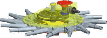 GA 1031 T - Andaineurs monorotor traînés Kuhn - Largeur de travail 4,65 à 5,00 m - Carter MASTER DRIVE GIII_2