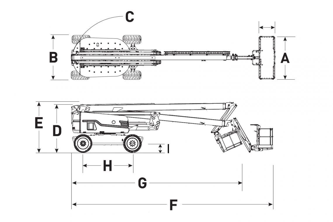 SJ85 AJ nacelle articulée - Skyjack - hauteur de travail 27.91 m avec portée remarquable et maniabilité optimale_2