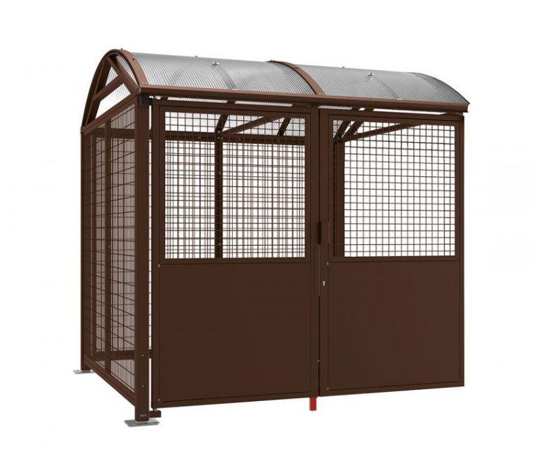 Abri vélos sécurisé - Serrure par clé européenne ou digicode mécanique - Dimensions 2520x2640x2830 mm_2