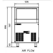 Af 80 AS - Machine à glace en grains - Scotsman - 70 kg/24h - Stockage 25 kg - Finition inox_2