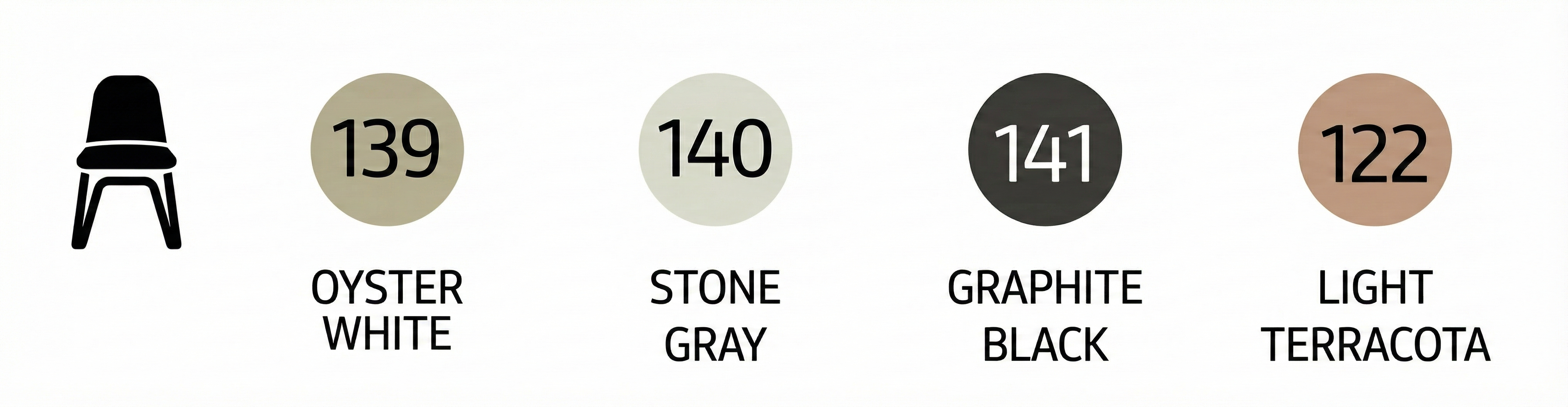 Chaise avec coque en plastique recyclée - JUN_2